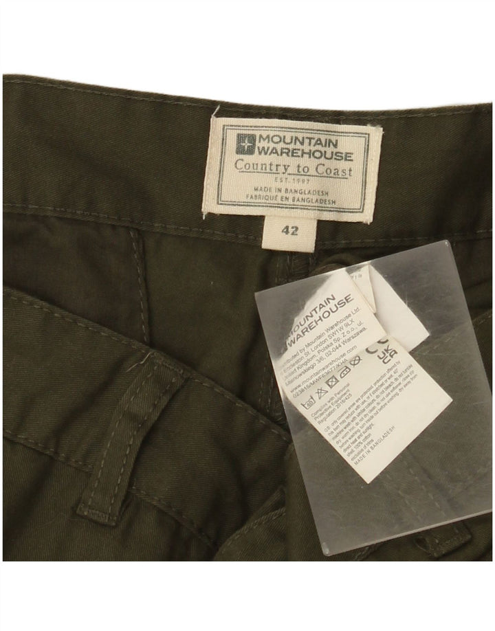 Mountain Warehouse Herren-Cargoshorts W42 2XL Grüne Baumwolle