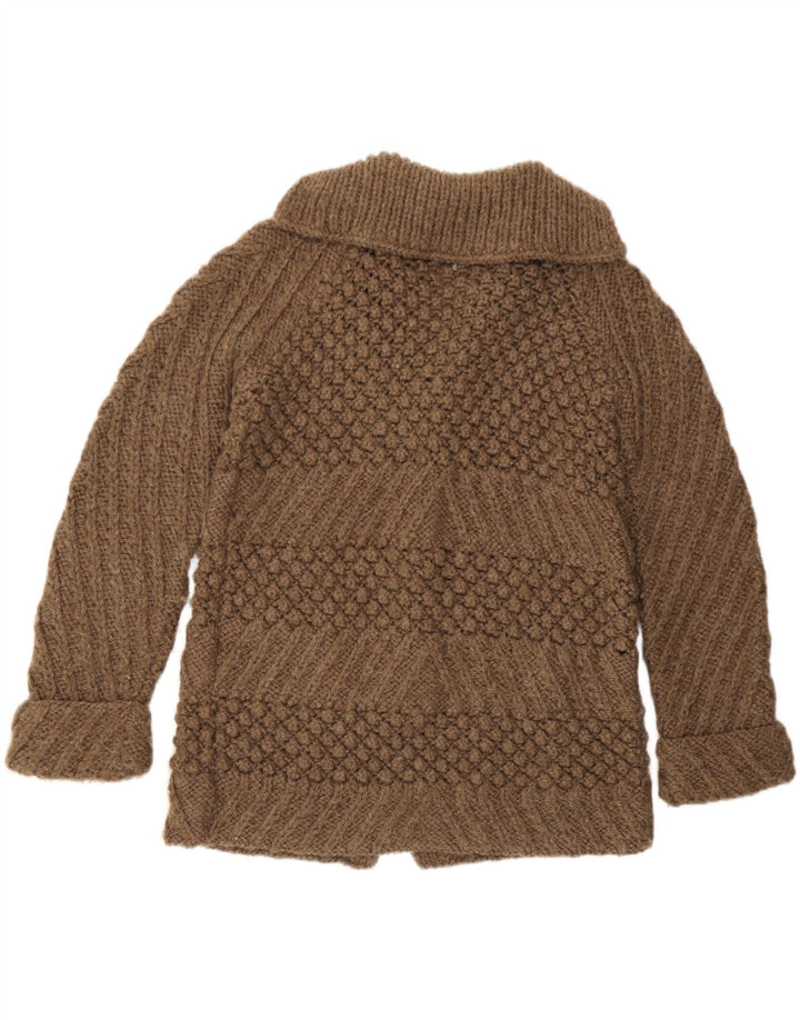 Vintage Damen Cardigan Pullover UK 16 Groß Braun