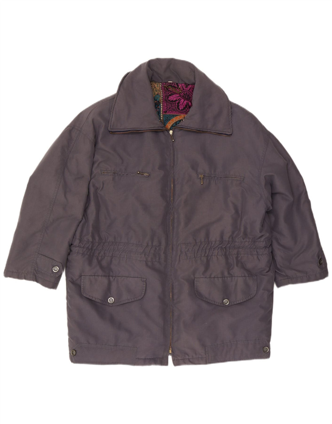 Vintage Damen Utility Jacke UK 16 Large Grau
