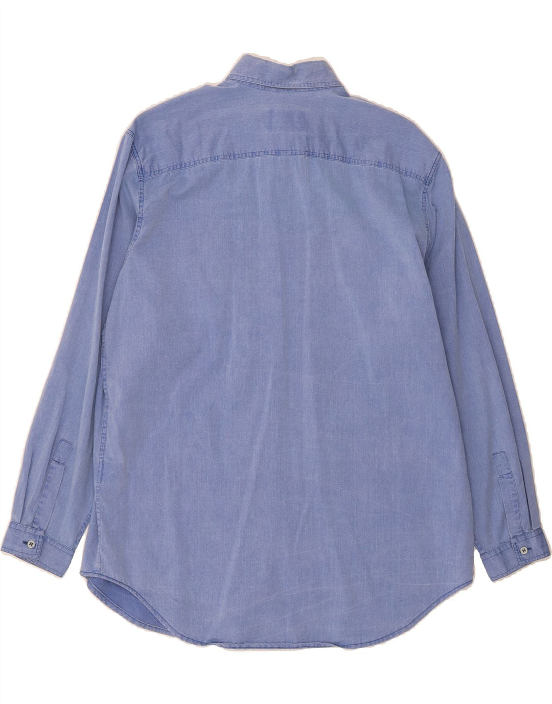 ARMANI JEANS Womens Oversized Denim Shirt IT 44 Medium Blue Cotton Vintage Armani Jeans and Second-Hand Armani Jeans from Messina Hembry 