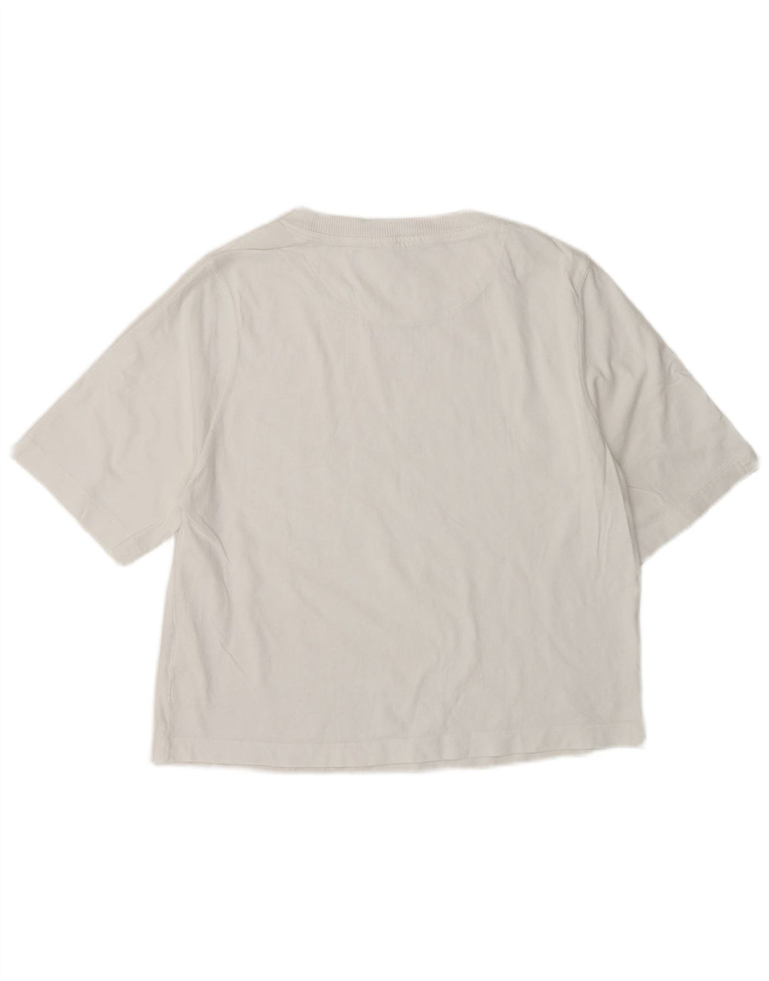Benetton Damen T-Shirt Top UK 14 Mittelweiße Baumwolle
