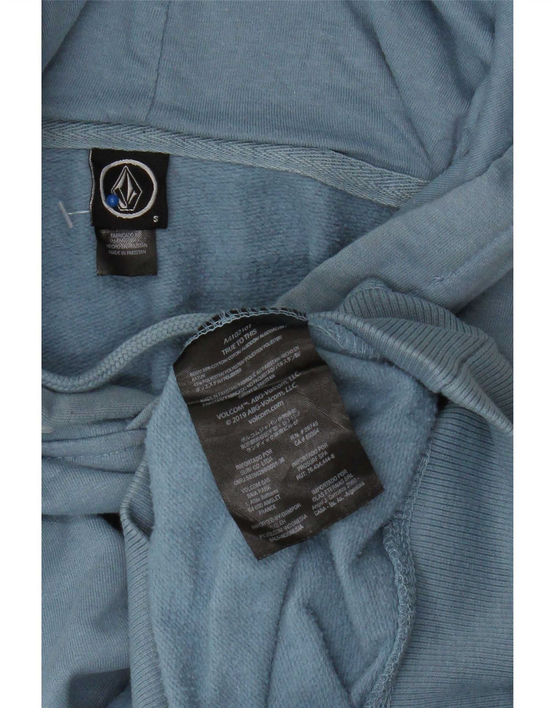 Volcom Herren Kapuzenpullover, kleine blaue Baumwolle