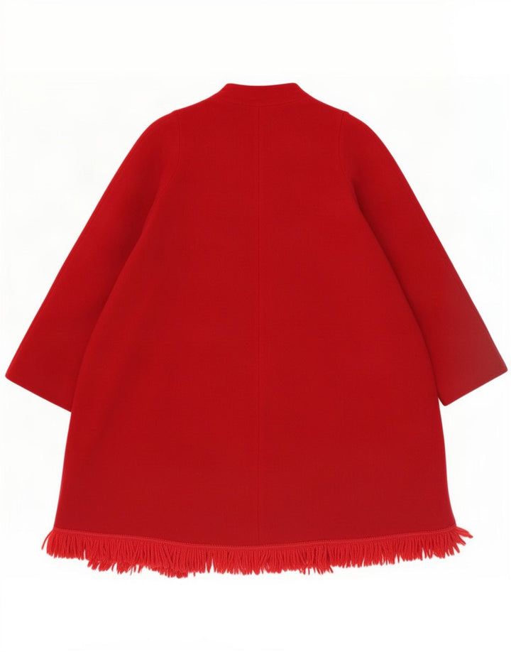 Civas Offener Cape-Mantel für Damen, UK 10, kleine rote Wolle