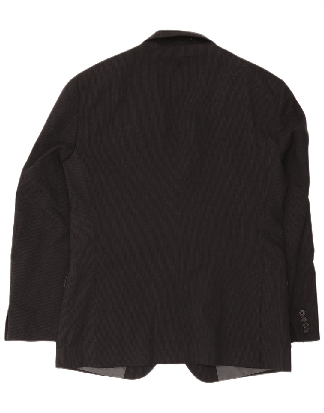 Calvin Klein Herren-Blazer mit 2 Knöpfen, IT 52 XL, schwarze Nadelstreifenwolle