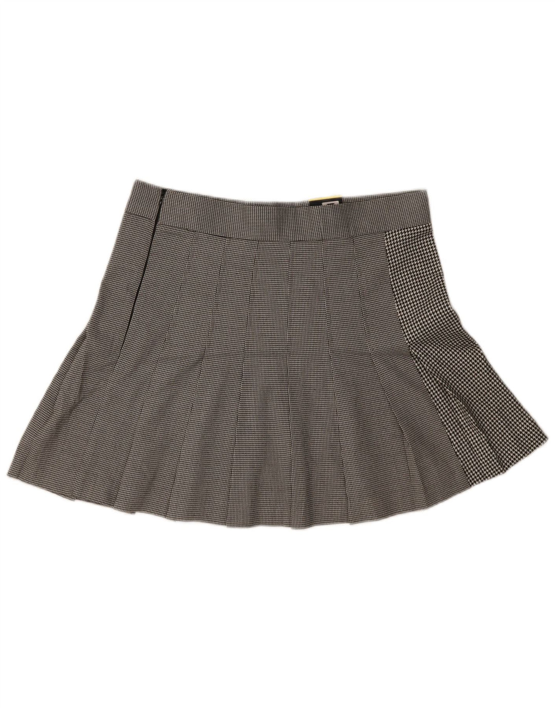 Marks & Spencer Damen Faltenrock UK 16 Large W34 Schwarzer Hahnentritt