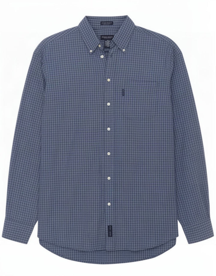 Gant Herrenhemd XL, blau kariert, Baumwolle
