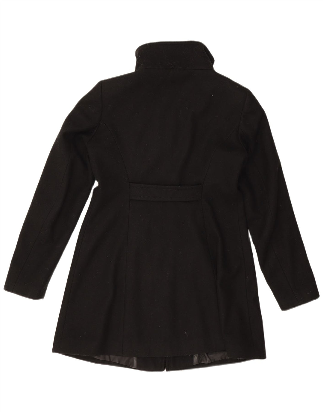 Benetton Damen Mantel IT 44 Mittelschwarze Wolle