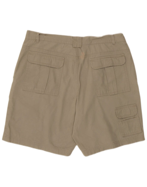 Eddie Bauer Herren Regular Cargo Shorts W36 Large Beige Baumwolle