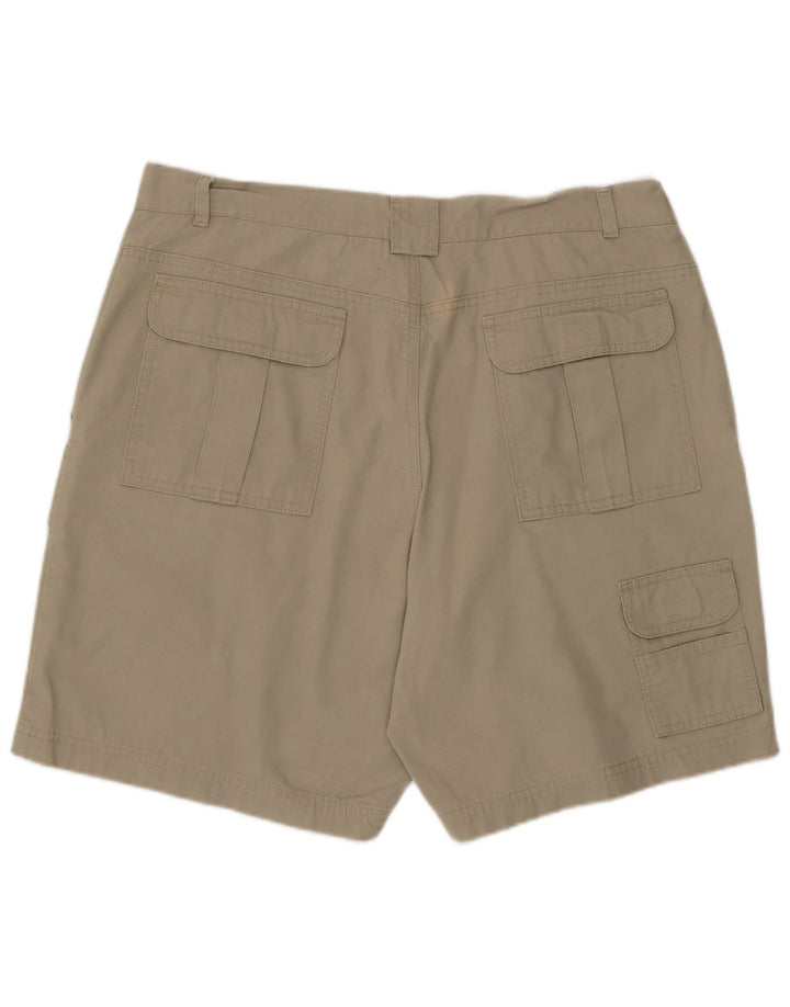 Eddie Bauer Herren Regular Cargo Shorts W36 Large Beige Baumwolle