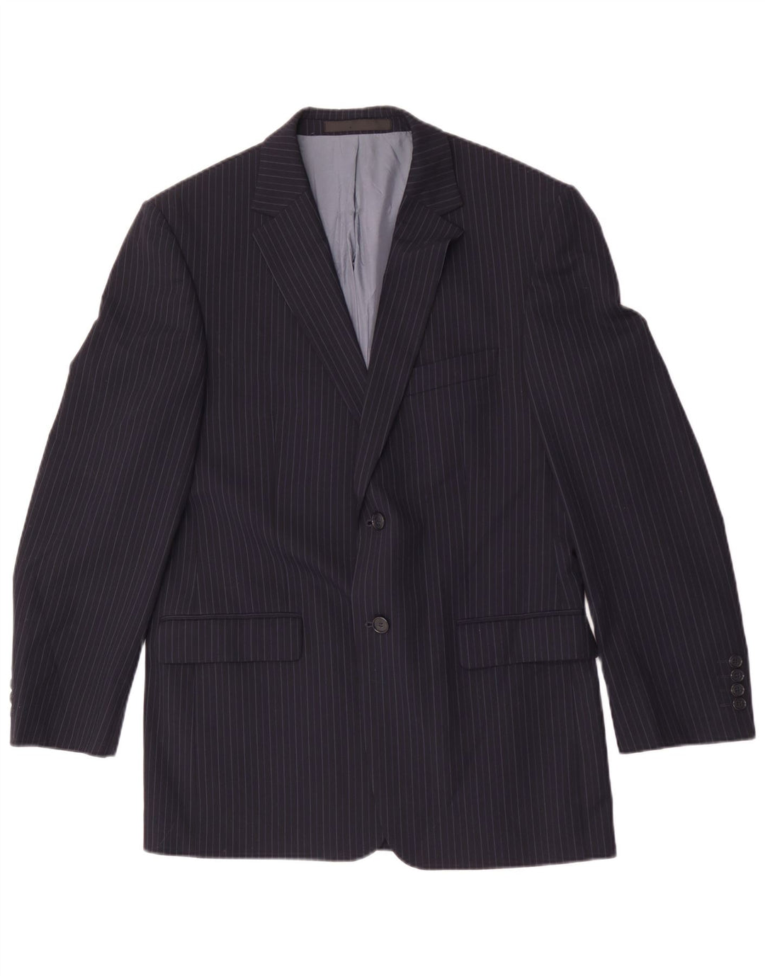 Marks & Spencer Damen-Blazerjacke UK 40 Mittelmarineblauer Nadelstreifen
