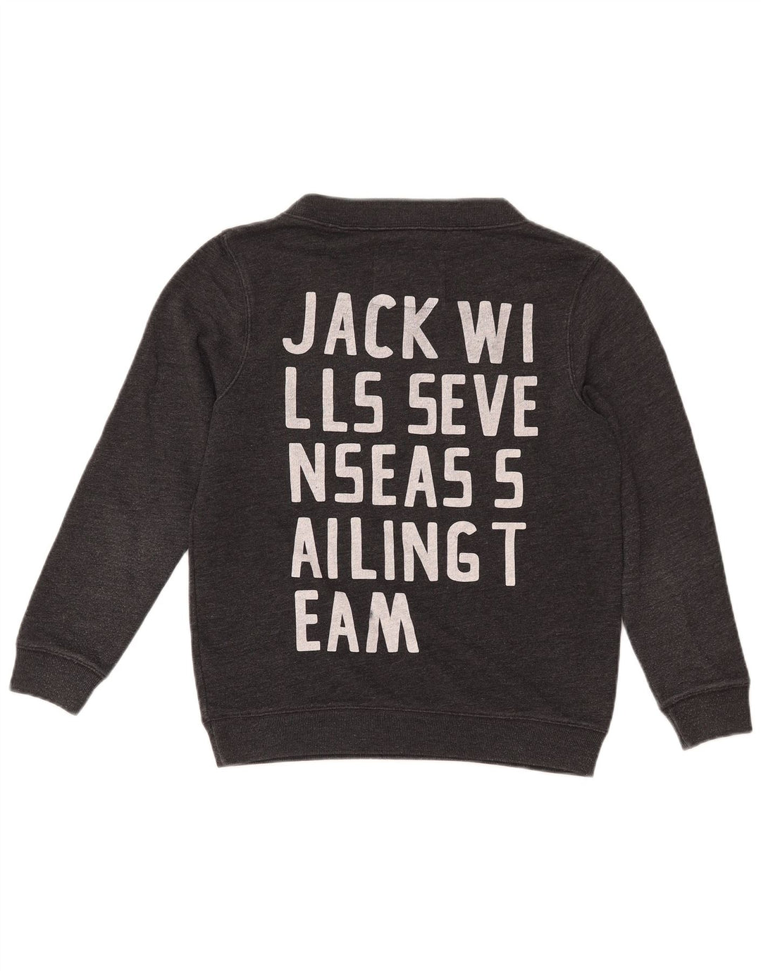 JACK WILLS Damen-Sweatshirt mit Grafik, übergroß, Gr. 8, Grau