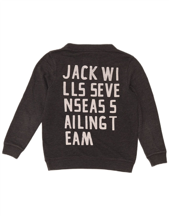 JACK WILLS Damen-Sweatshirt mit Grafik, übergroß, Gr. 8, Grau