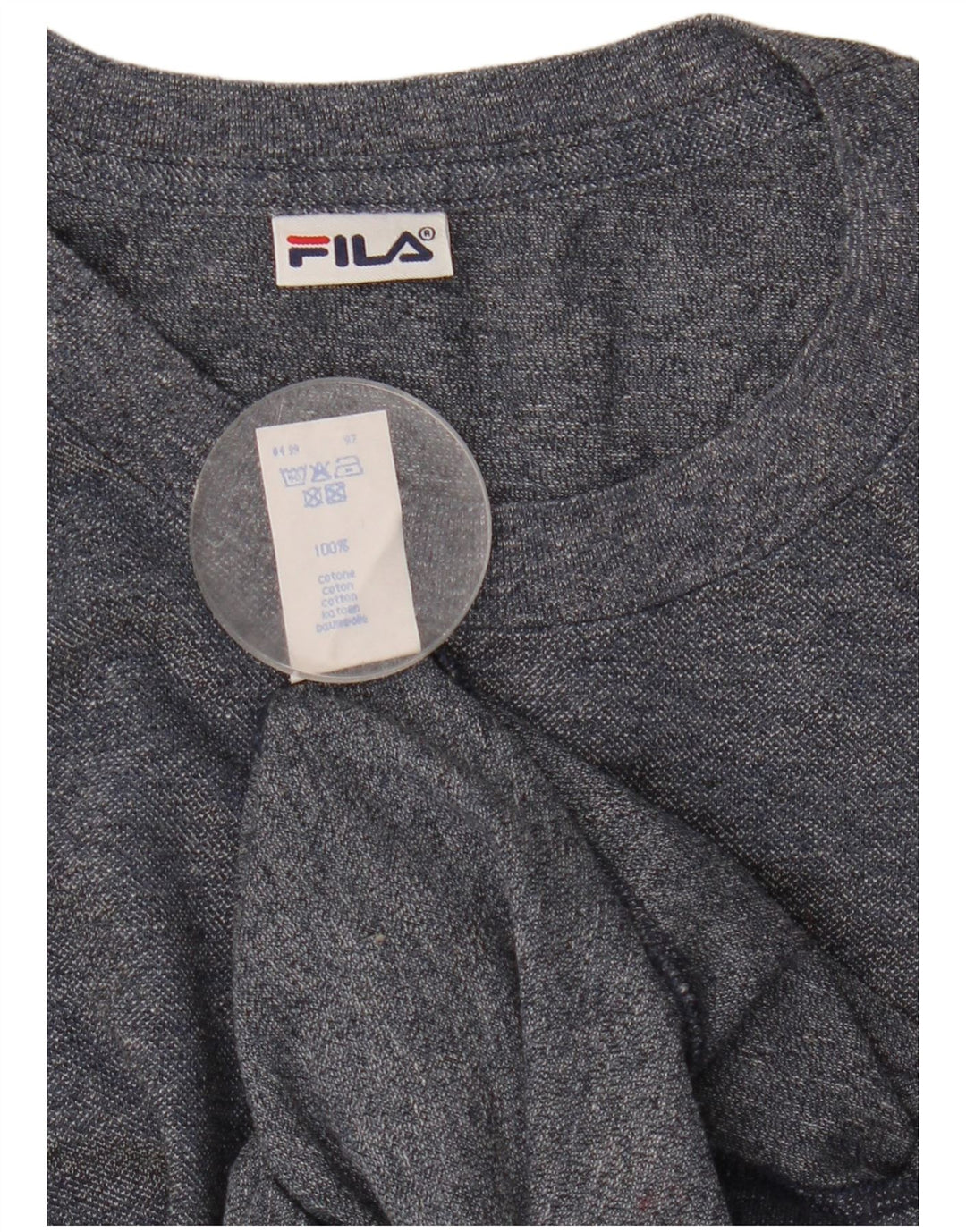 Fila Herren T-Shirt Top Large Marineblau Baumwolle