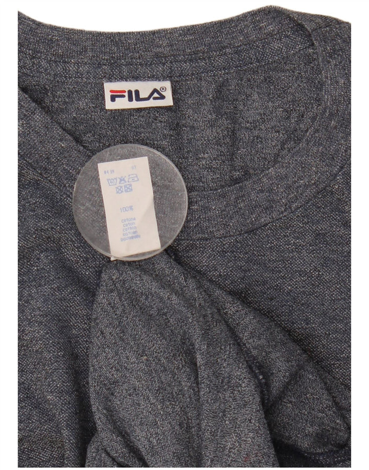 Fila Herren T-Shirt Top Large Marineblau Baumwolle