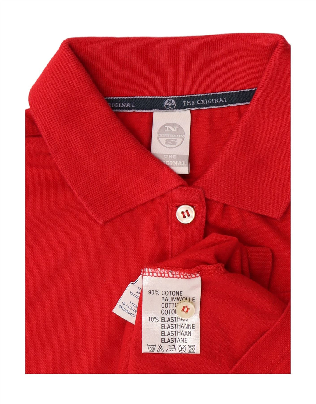 NORTH SAILS Womens Polo Shirt UK 10 Small Red Cotton