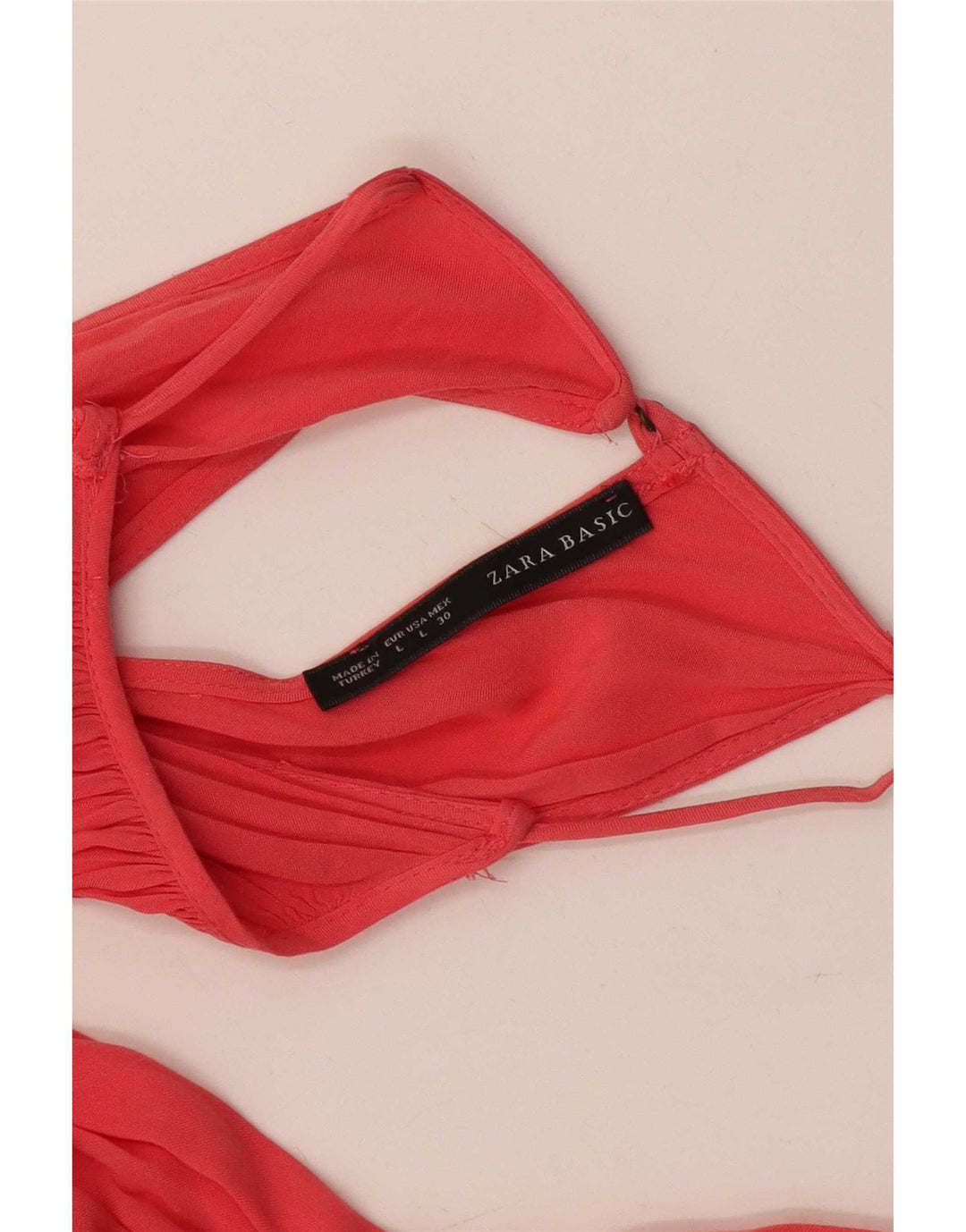 Zara Damen Neckholder-Kleid UK 14 Large Pink