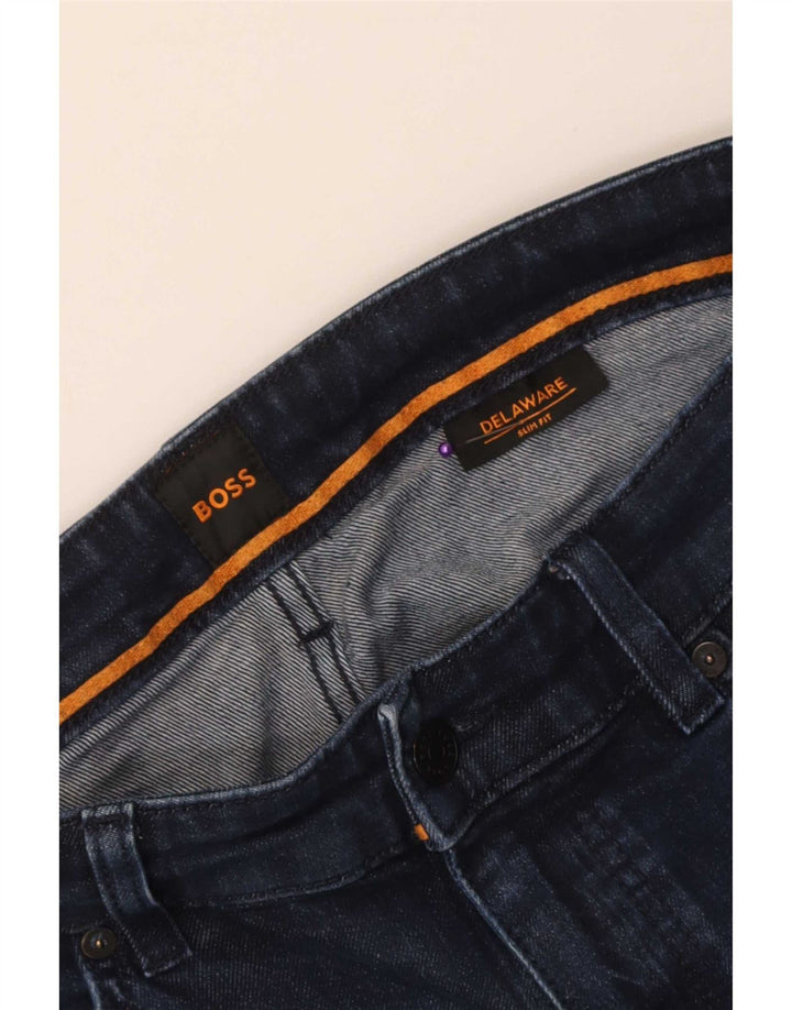 Hugo Boss Herren Delaware Slim Jeans W34 L31 Marineblau