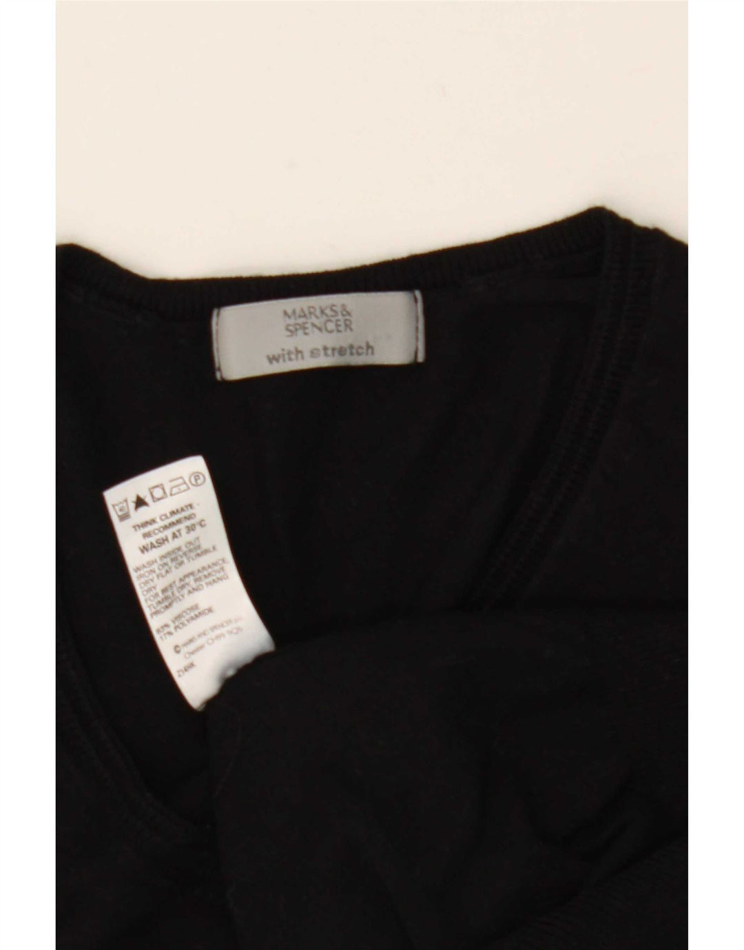 Marks & Spencer Damen-Pullover mit V-Ausschnitt, Gr. 12, mittelschwarz