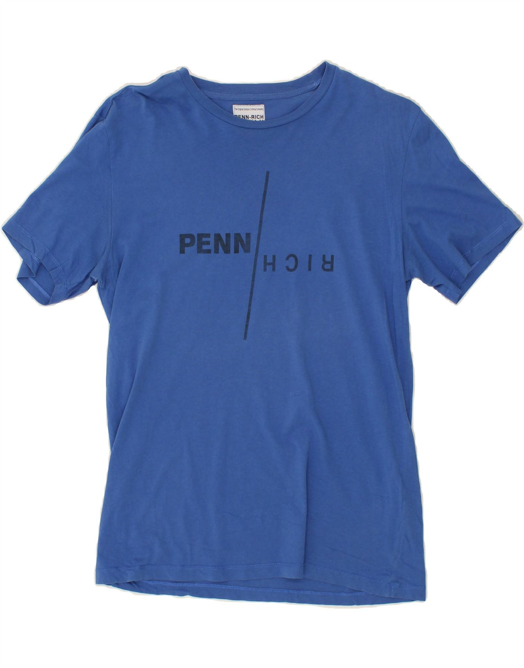 WOOLRICH Mens Penn-Rich Graphic T-Shirt Top Small Blue Cotton Vintage Woolrich and Second-Hand Woolrich from Messina Hembry 