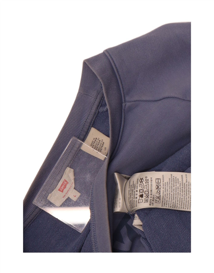 Levi's Damen-Sweatshirt, übergroß, Crop Graphic, Gr. 16, Blau