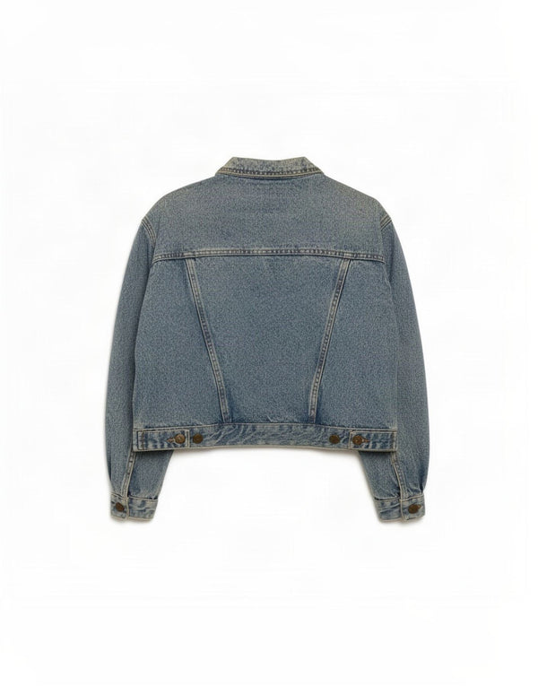 Fordocks übergroße Damen-Jeansjacke, UK 10, kleine blaue Baumwolle