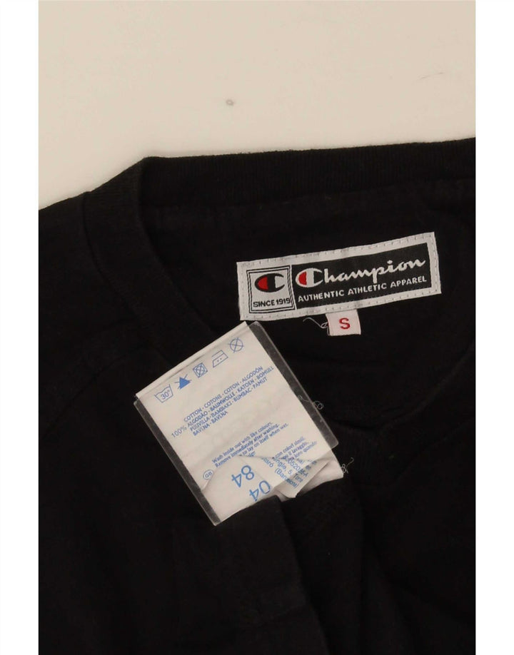 Champion Herren T-Shirt Top Small Schwarz Baumwolle