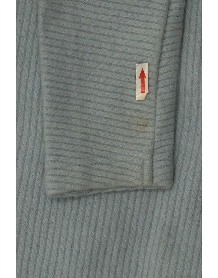 Roccobarocco Damen Grafischer asymmetrischer Cardigan-Pullover IT 46 Large Blau