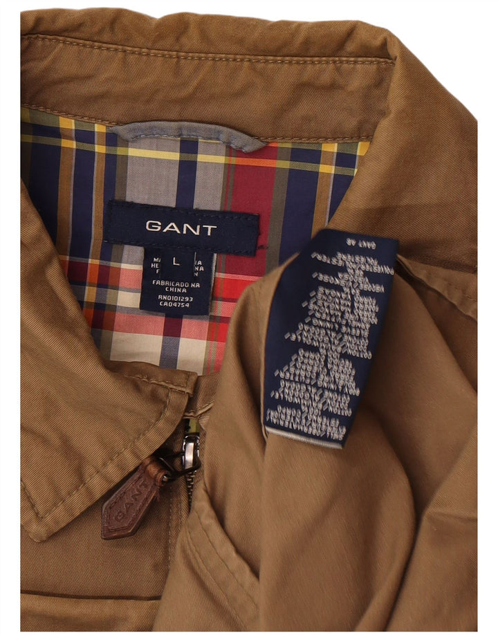 Gant Herren Bomberjacke UK 40 Große braune Baumwolle