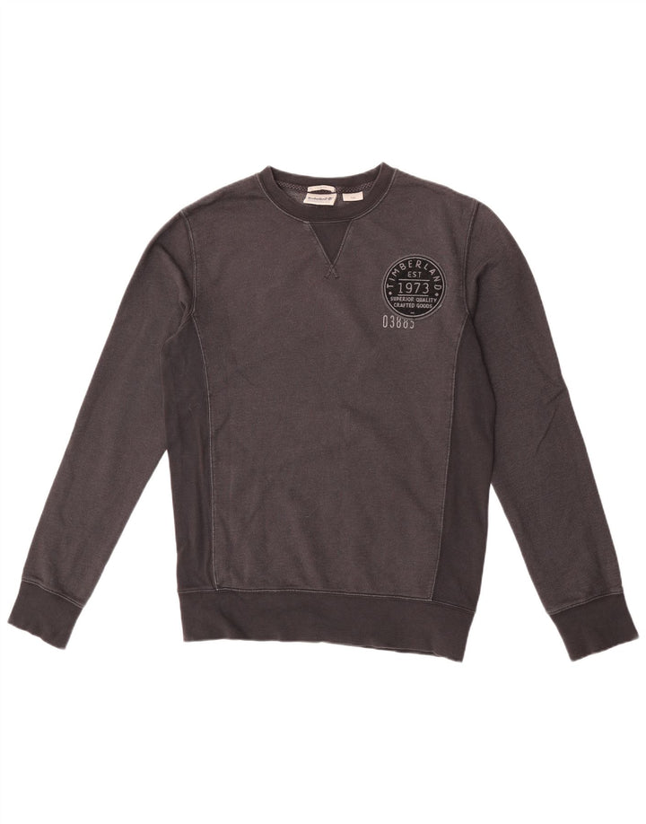 Timberland Herren Graphic Slim Fit Sweatshirt Pullover Small Schwarz Baumwolle