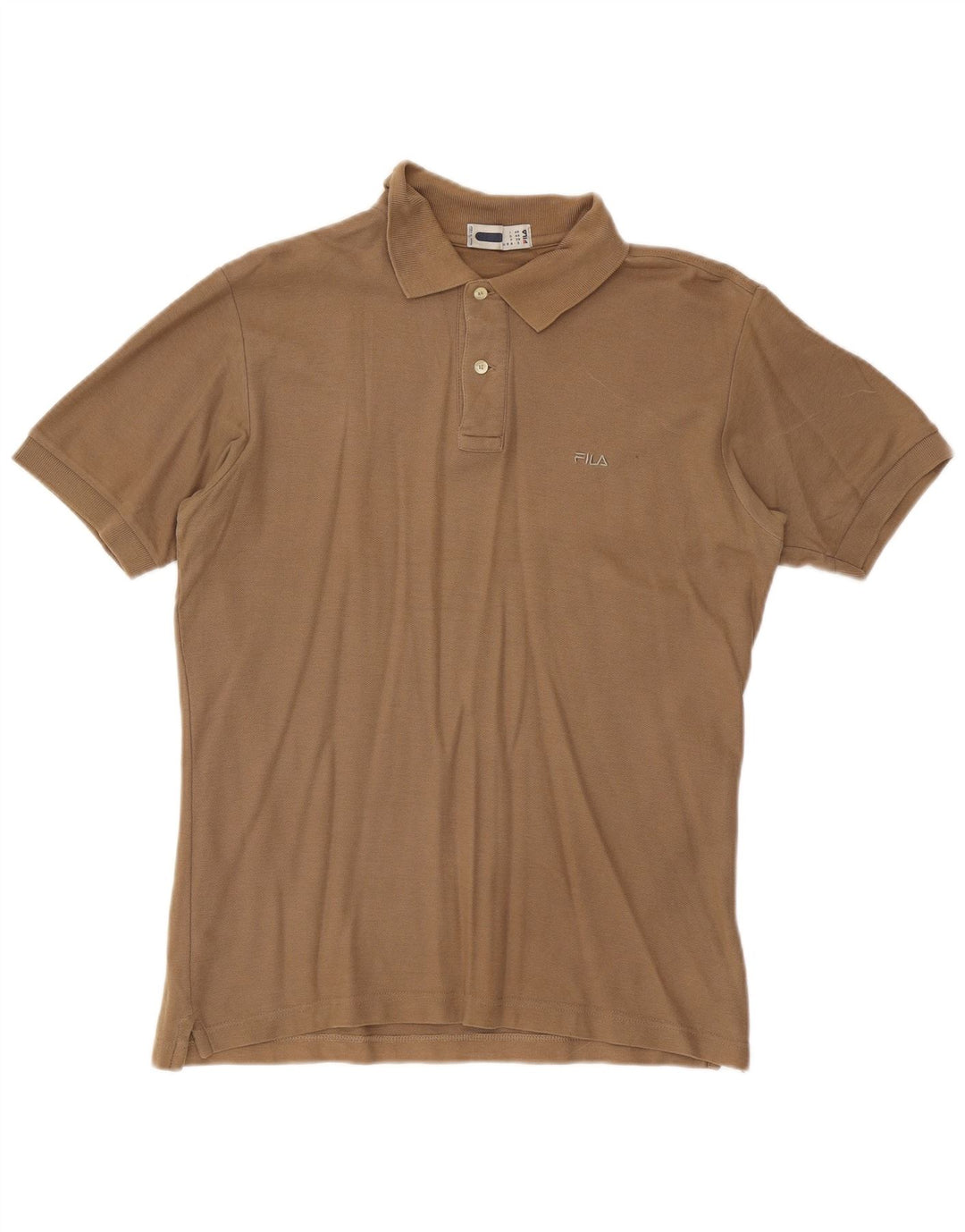 Fila Herren Poloshirt Small Beige Baumwolle
