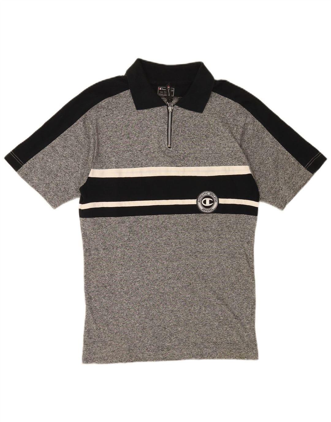 Champion Herren-Poloshirt, klein, Grau, Farbblock