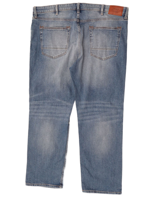 Marks & Spencer Herren Straight Jeans W40 L29 Blaue Baumwolle