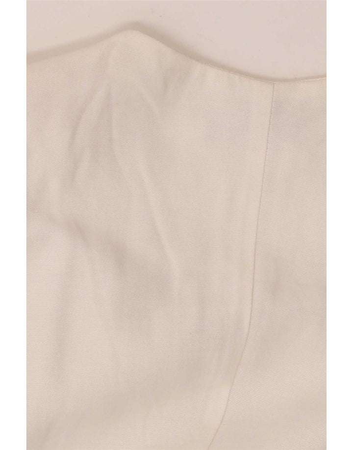 Sportstaff Damen Longline Kurzarm-Blazerjacke IT 42 Mittelweiß