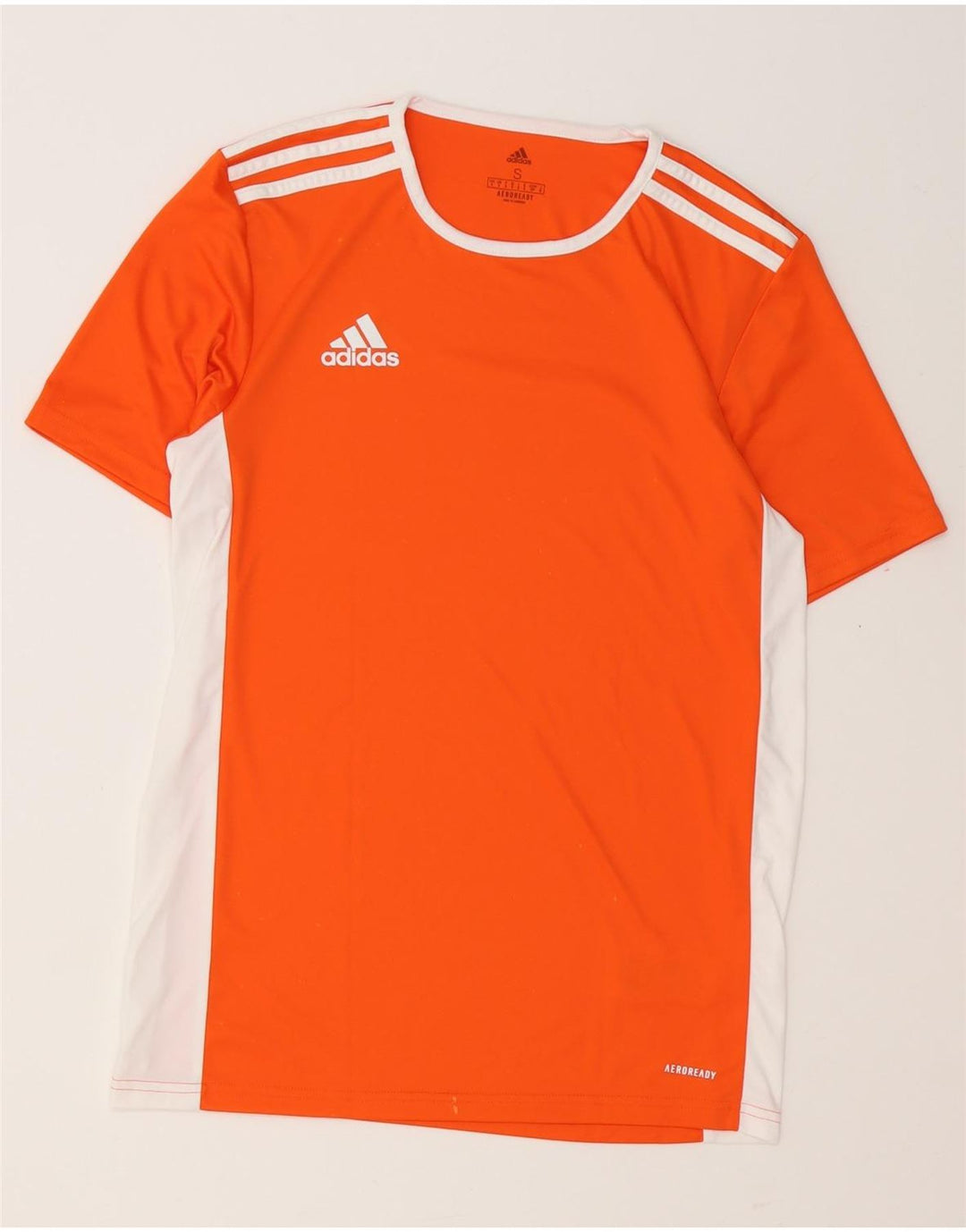 Adidas Herren Aeroready T-Shirt Top Small Orange Colourblock Polyester