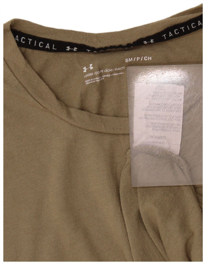 UNDER ARMOUR Herren T-Shirt Top Small Khaki Baumwolle