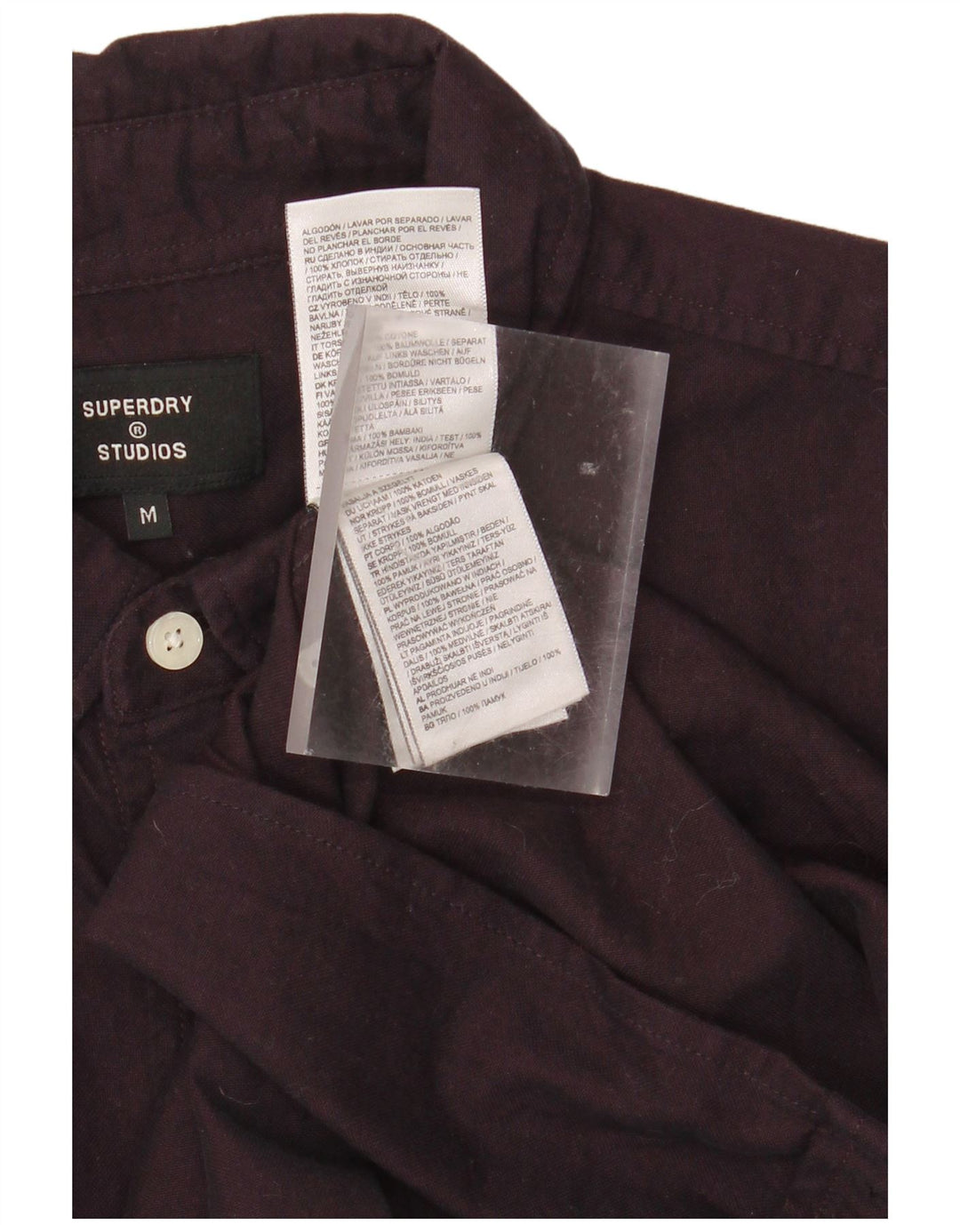 SUPERDRY Herrenhemd aus mittelvioletter Baumwolle