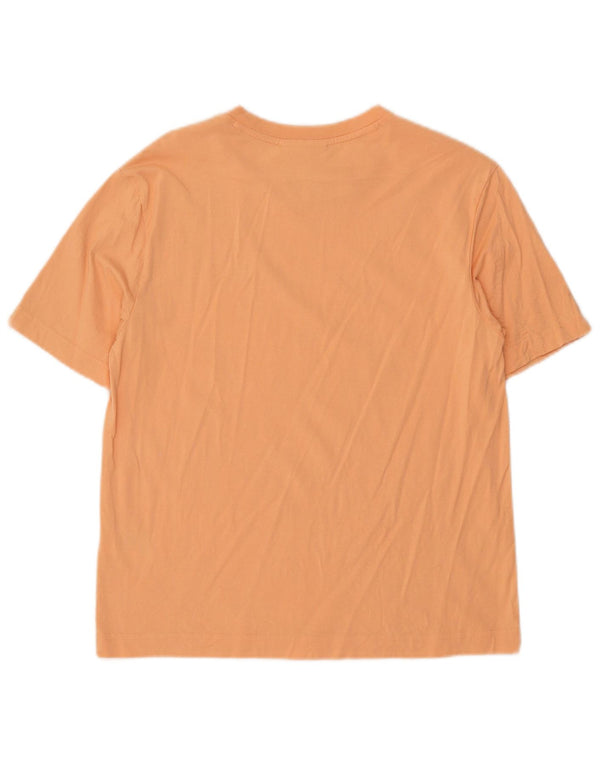 Lacoste Damen Relaxed Fit T-Shirt Top Größe 36 Small Orange Baumwolle