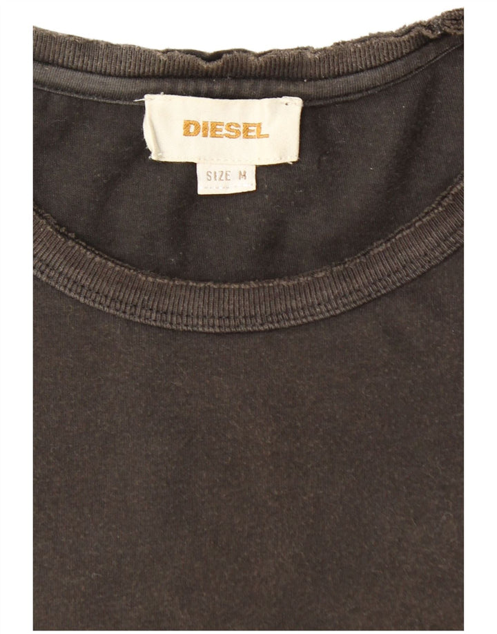 DIESEL Herren-Langarmshirt aus mittelbrauner Baumwolle