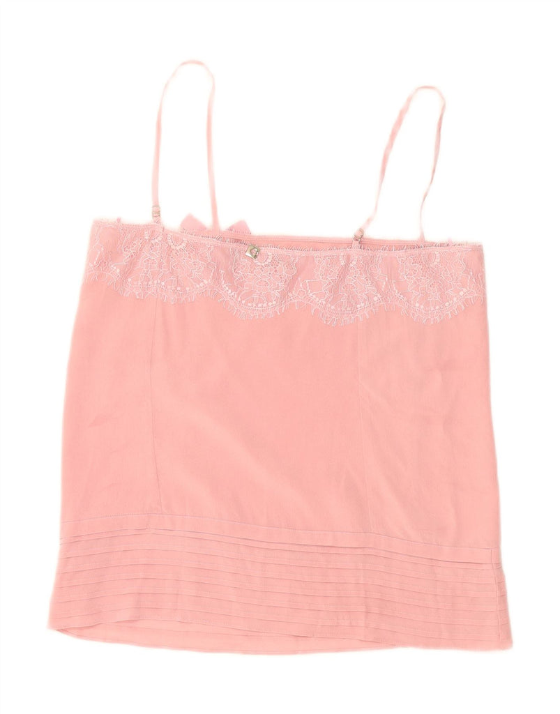 SIMONA BARBIERI Womens Twin-Set Cami Top UK 10 Small Pink Vintage Simona Barbieri and Second-Hand Simona Barbieri from Messina Hembry 