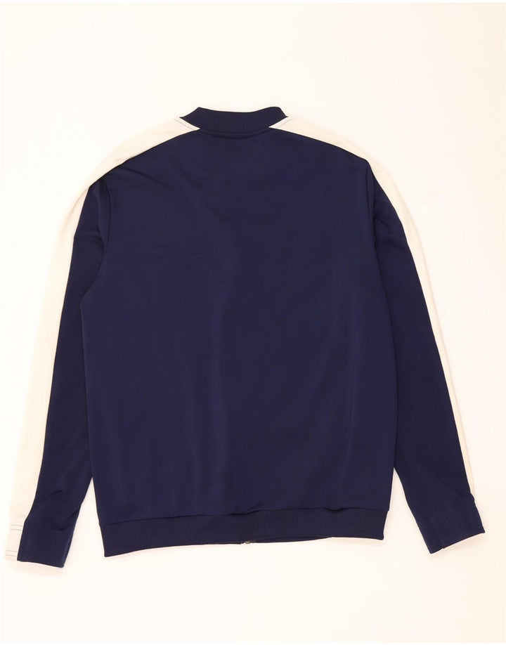 Puma Herren-Trainingsanzug-Top-Jacke, klein, marineblaues Farbblock-Polyester