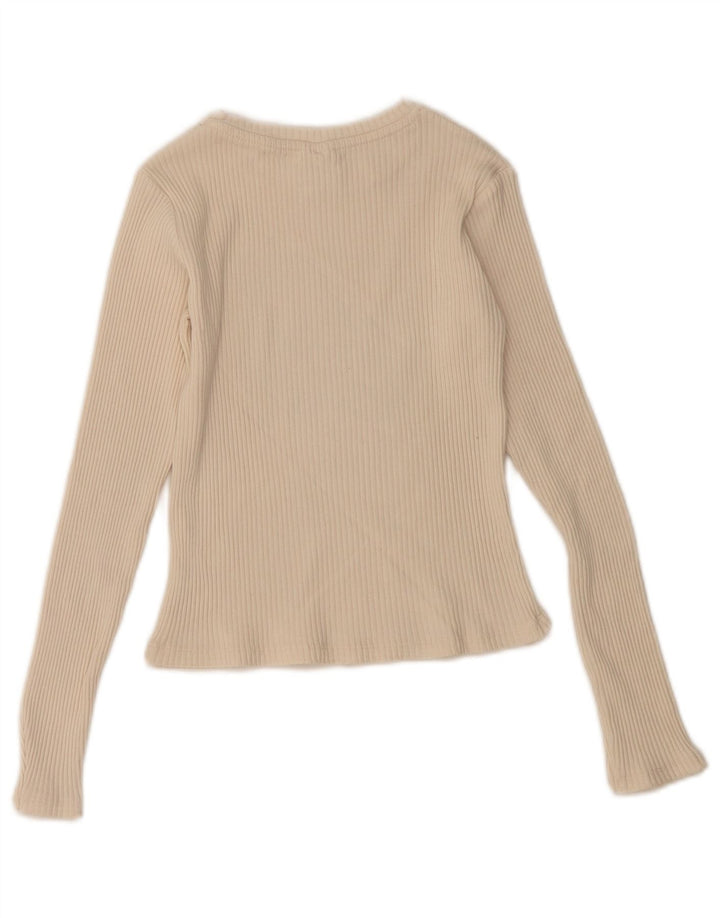ZARA Girls Graphic Top Long Sleeve 11-12 Years Off White