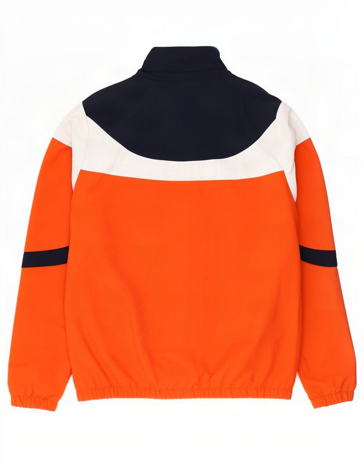 Ellesse Herren-Pullover-Trainingsanzug-Top-Jacke Mittelorange Farbblock