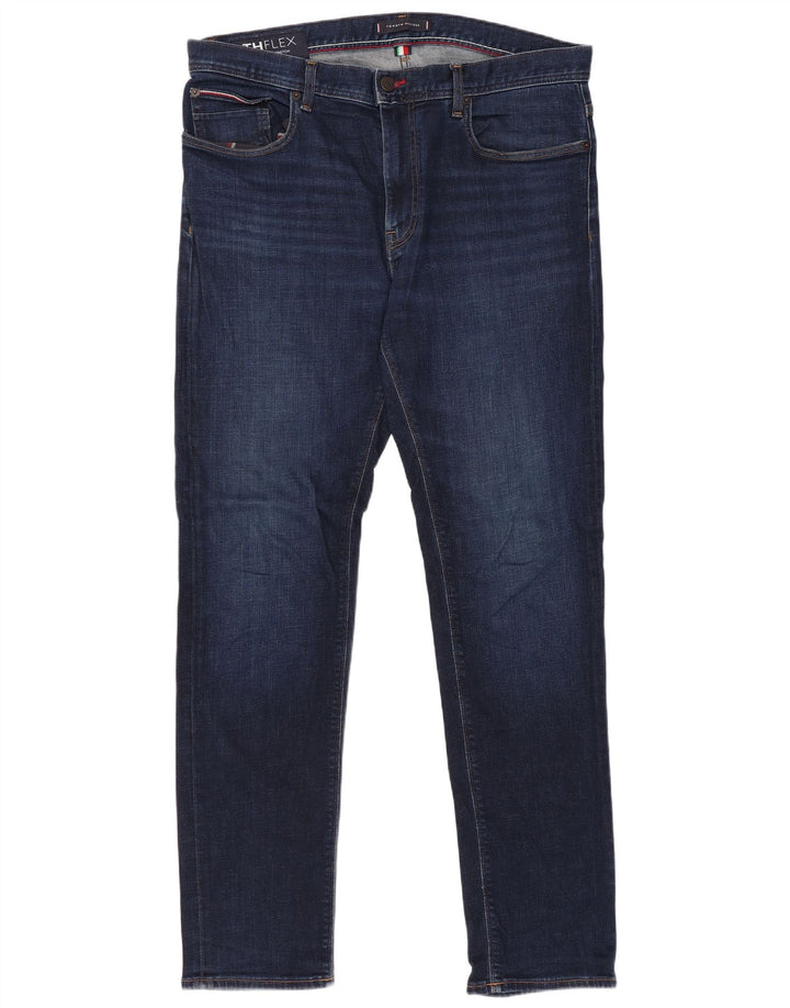 Tommy Hilfiger Herren Slim Jeans W36 L32 Marineblau Baumwolle