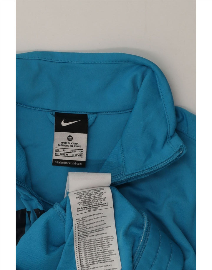 Nike Jungen Grafik-Trainingsanzug-Top-Jacke, 6–7 Jahre, XS, blaues Polyester