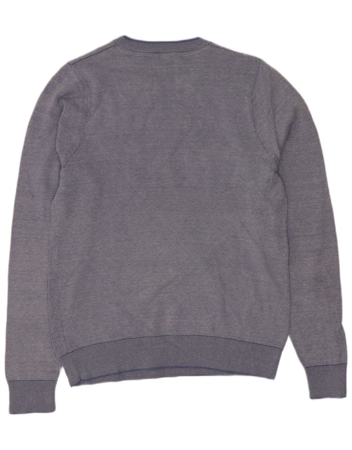 Marks & Spencer Herren-Pullover mit maßgeschneiderter Passform, Rundhalsausschnitt, Größe S, Blau