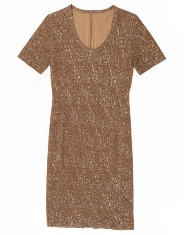 Vintage Damen Etuikleid UK 10 Small Beige