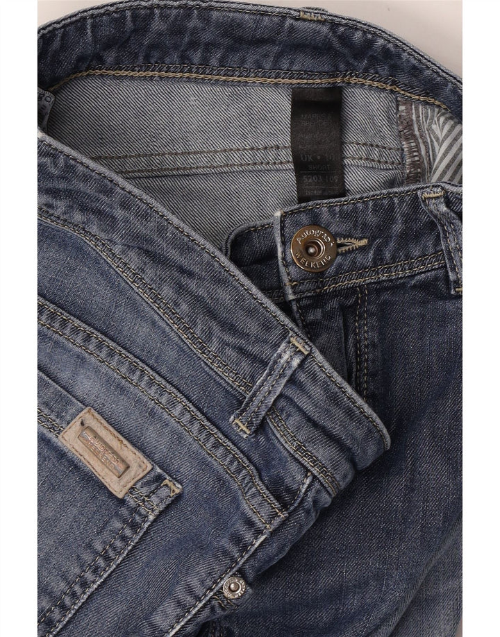 MARKS & SPENCER Damen Autograph Bootcut Jeans UK 10 Small W28 Blaue Baumwolle