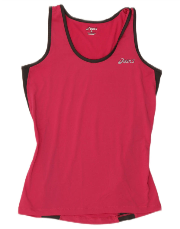 ASICS Damen-Trägershirt UK 10 Small Pink Colourblock Polyester