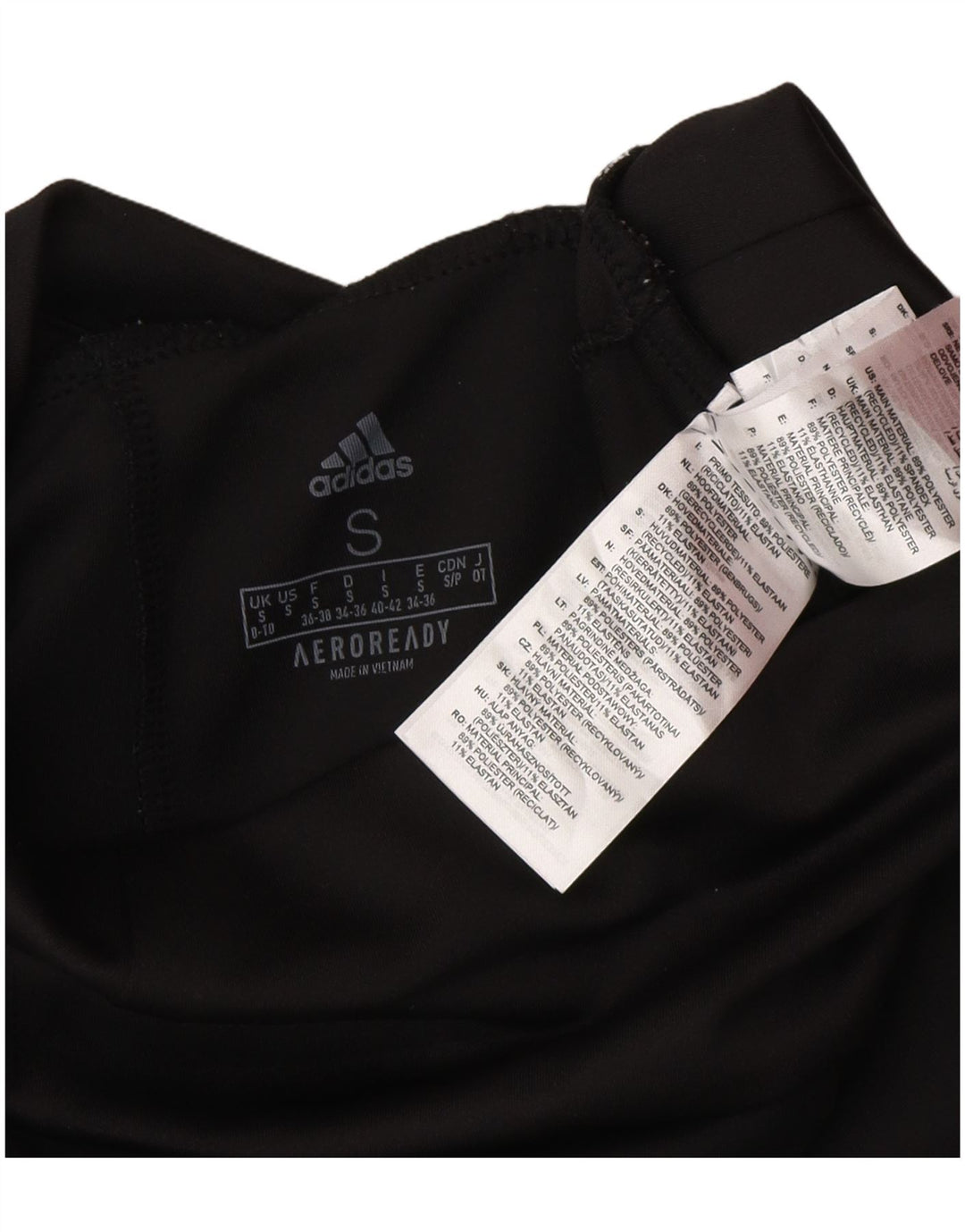 Adidas Damen Aeroready Leggings UK 8/10 Small Schwarz Polyester