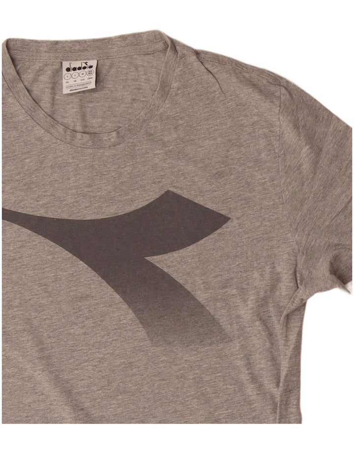 Diadora Herren T-Shirt mit Grafik, Größe L, Grau